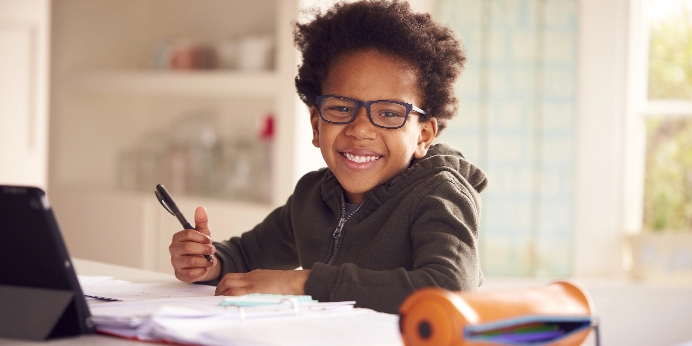 child at school